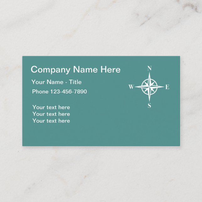 Boating Nautical Theme Business Card (Front)