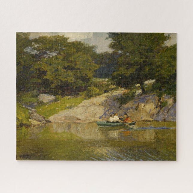 Boating on a Lake in Central Park (New York City) Jigsaw Puzzle (Horizontal)