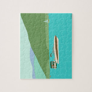 Boating on Lake George Jigsaw Puzzle