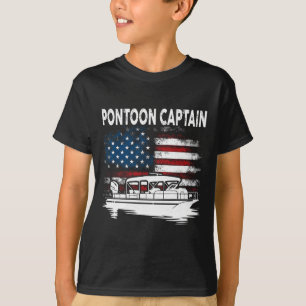 Boating Pontoon Captain 4th Of July Pontoon Boat  T-Shirt