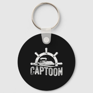 Boating Pontoon Captain Pontoon Boat Captoon Keychain