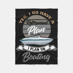 Boating Retirement Shirt Funny Boat Captain Retire Fleece Blanket