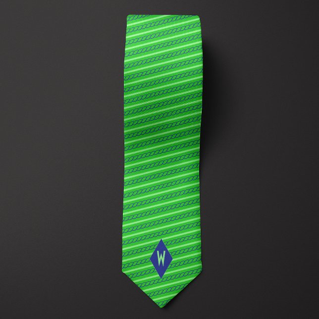 Boating Sailing Nautical Rope Striped Tie (Creator Uploaded)