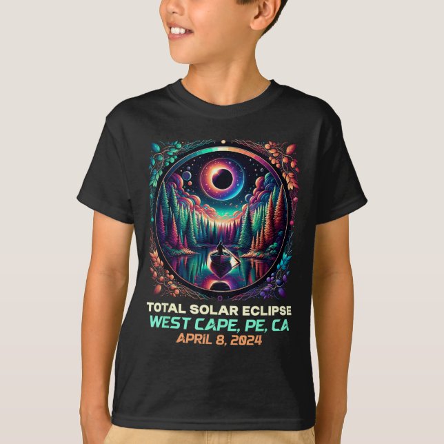 Boating Solar Eclipse West Cape Prince Edward T-Shirt (Front)