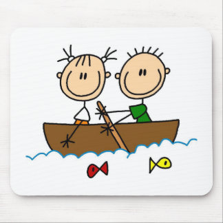 Boating Stick Figure Mousepad Mousepad