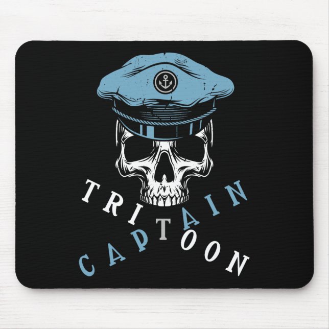 Boating Tritoon Captain Flatboat Life Pontoon For  Mouse Pad (Front)