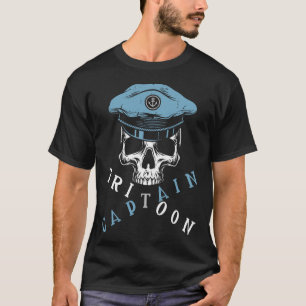 Boating Tritoon Captain Flatboat Life Pontoon For T-Shirt