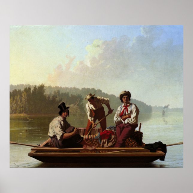Boatmen on the Missouri River Poster (Front)