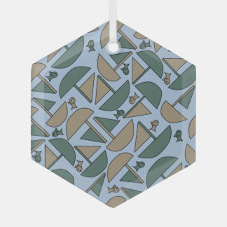 Boats and Fish Glass Ornament