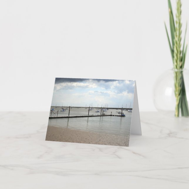 Boats and the Shoreline Blank Card (Front)