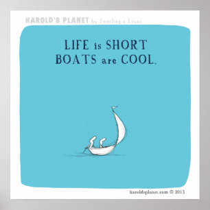 "boats are cool" poster