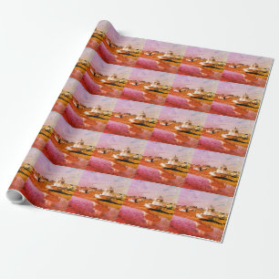 Boats at  Cap-Ferret in France Wrapping Paper