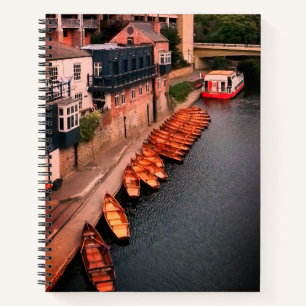 Boats at Durham river Notebook