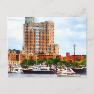 Boats at Inner Harbour Baltimore MD Postcard