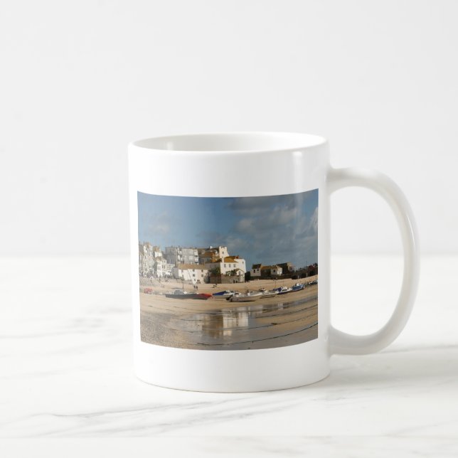 Boats at Low Tide, St Ives Harbor Coffee Mug (Right)