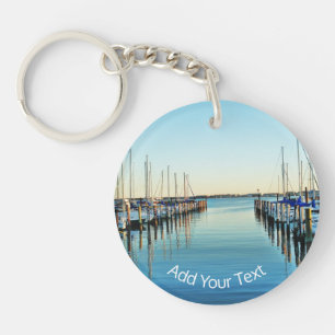 Boats at the Marina by Shirley Taylor Keychain