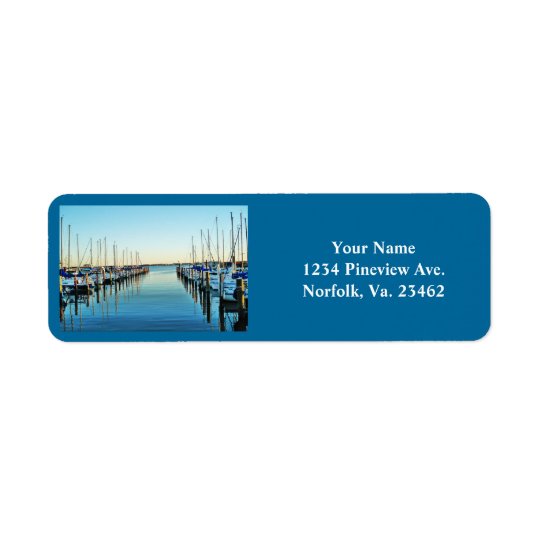 Boats At The Marina by Shirley Taylor Return Address Label