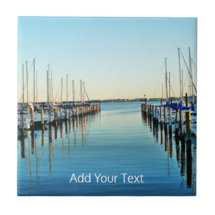 Boats At The Marina by Shirley Taylor Tile