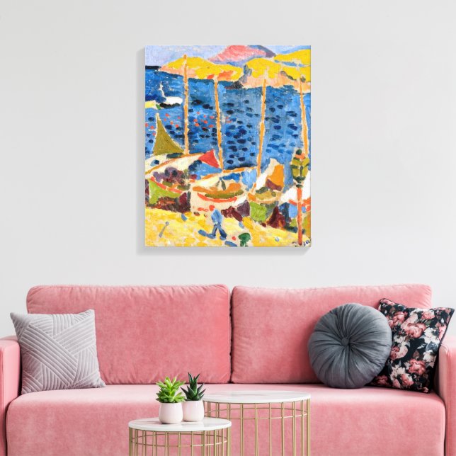 Boats at the Port of Collioure | Andre Derain | Canvas Print (Insitu(LivingRoom))