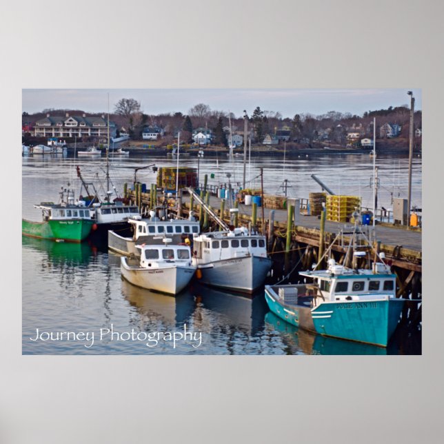 Boats Docking for the Night in Portsmouth, NH Poster (Front)