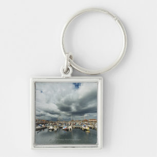 Boats In A Harbour Keychain