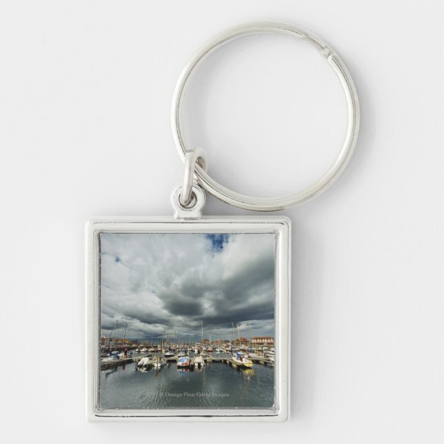 Boats In A Harbour Keychain (Front)