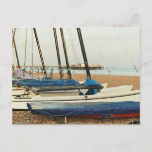 Boats in Brighton, UK Postcard