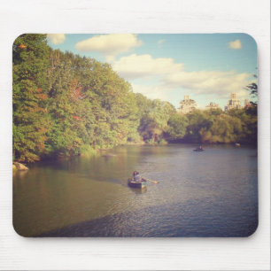 Boats in Central Park's Pond, New York City Mouse Pad