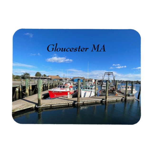 Boats in Gloucester harbour Magnet (Horizontal)