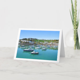 Boats in Gorey harbour Holiday Card
