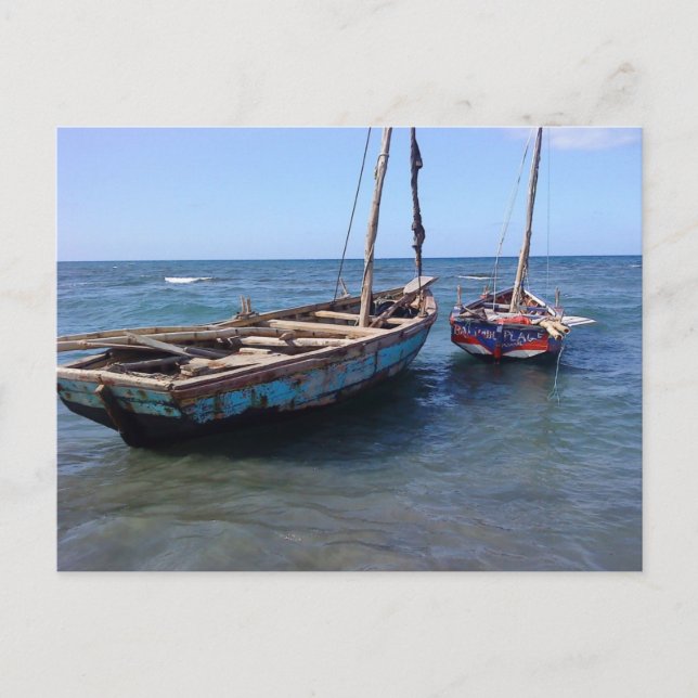 Boats in Haiti Postcard (Front)