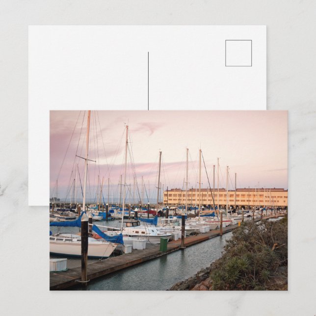 Boats in marina postcard (Front/Back)