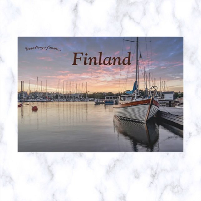 Boats in Sirpalesaari Helsinki Finland Postcard (Creator Uploaded)
