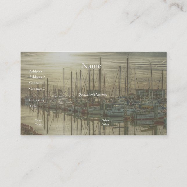 Boats in the Harbour 1 Business Card (Front)