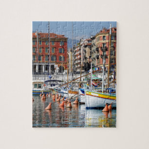 Boats in the port of Nice in France Jigsaw Puzzle