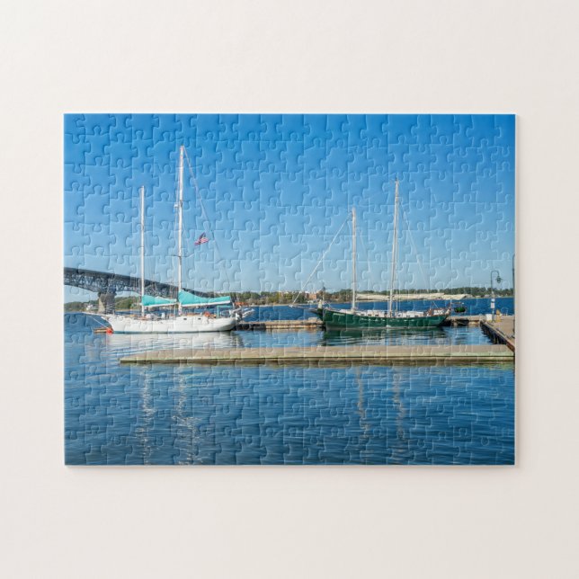 Boats in the York River by Yorktown Jigsaw Puzzle (Horizontal)