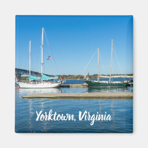 Boats in the York River by Yorktown Magnet