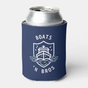 Boats N Bros Bachelor Party Favor Navy  Can Cooler