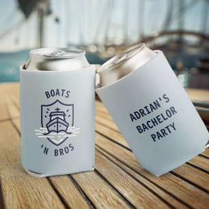 Boats N Bros Bachelor Party Favour Blue Can Cooler