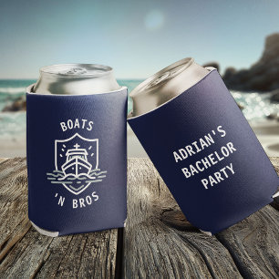 Boats N Bros Bachelor Party Favour Navy Can Cooler