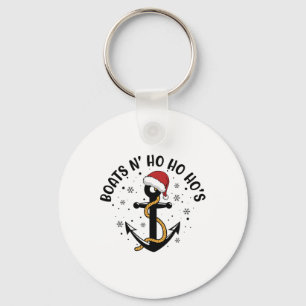 Boats N Ho Ho Hos Christmas Pajama Funny Humour X- Keychain