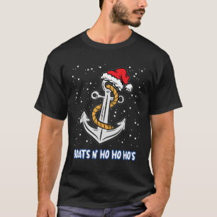 Boats N Ho Ho Hos Christmas Pajama Funny Humour X- T-Shirt