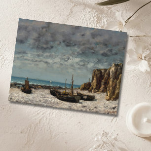 Boats on a Beach, Étretat – Gustave Courbet Postcard