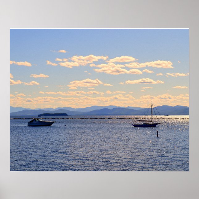 Boats on Lake Champlain Poster (Front)