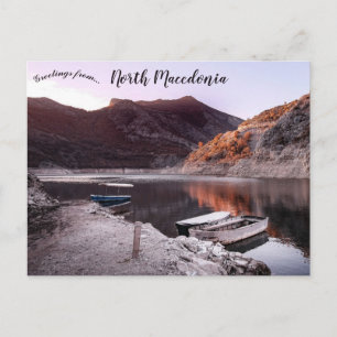 Boats on Lake Kozjak North Macedonia Postcard