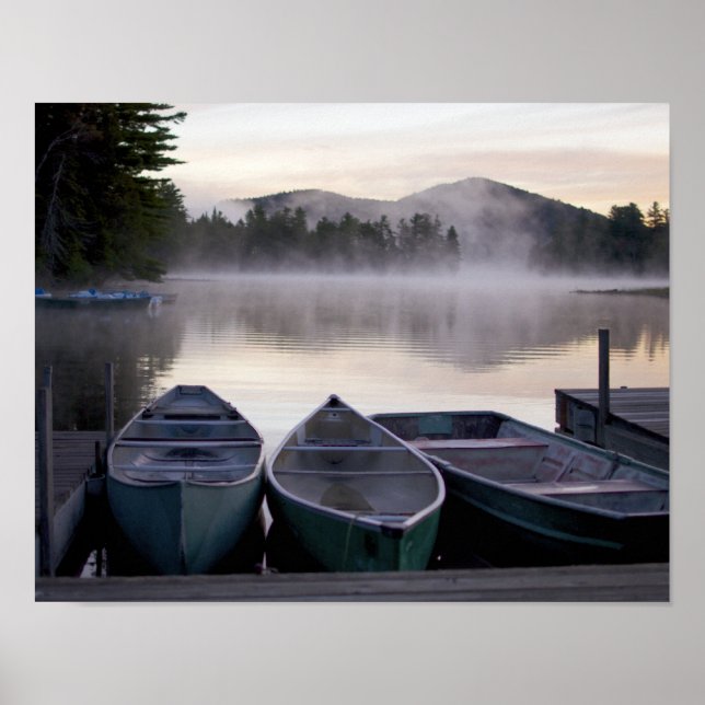 Boats on Lake Placid Poster (Front)