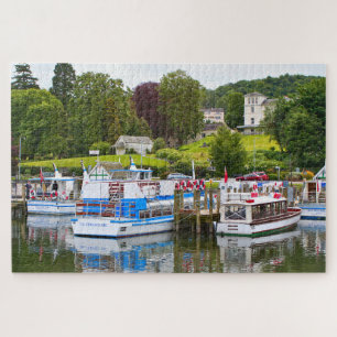 Boats on Lake Windermere, Cumbria, England Jigsaw Puzzle