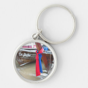 Boats On The Beach   Phi Phi Islands, Thailand Keychain