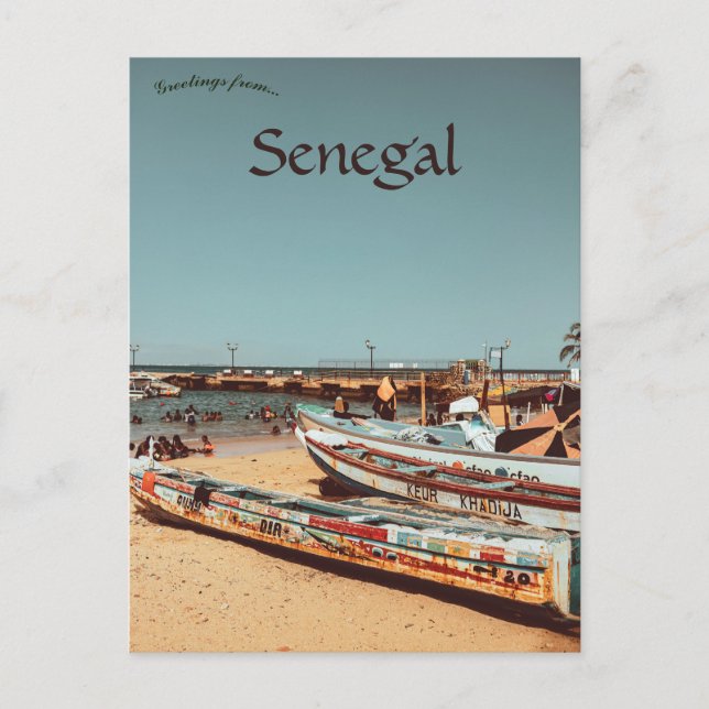 Boats on the Island of Gorée Dakar Region Senegal Postcard (Front)