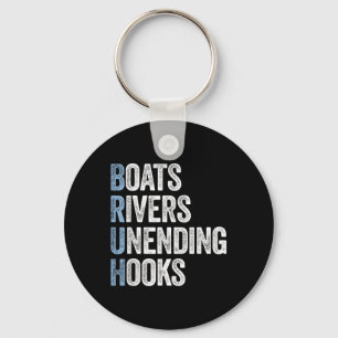 Boats Rivers Unending Hook Funny Fishing Gift Fish Keychain